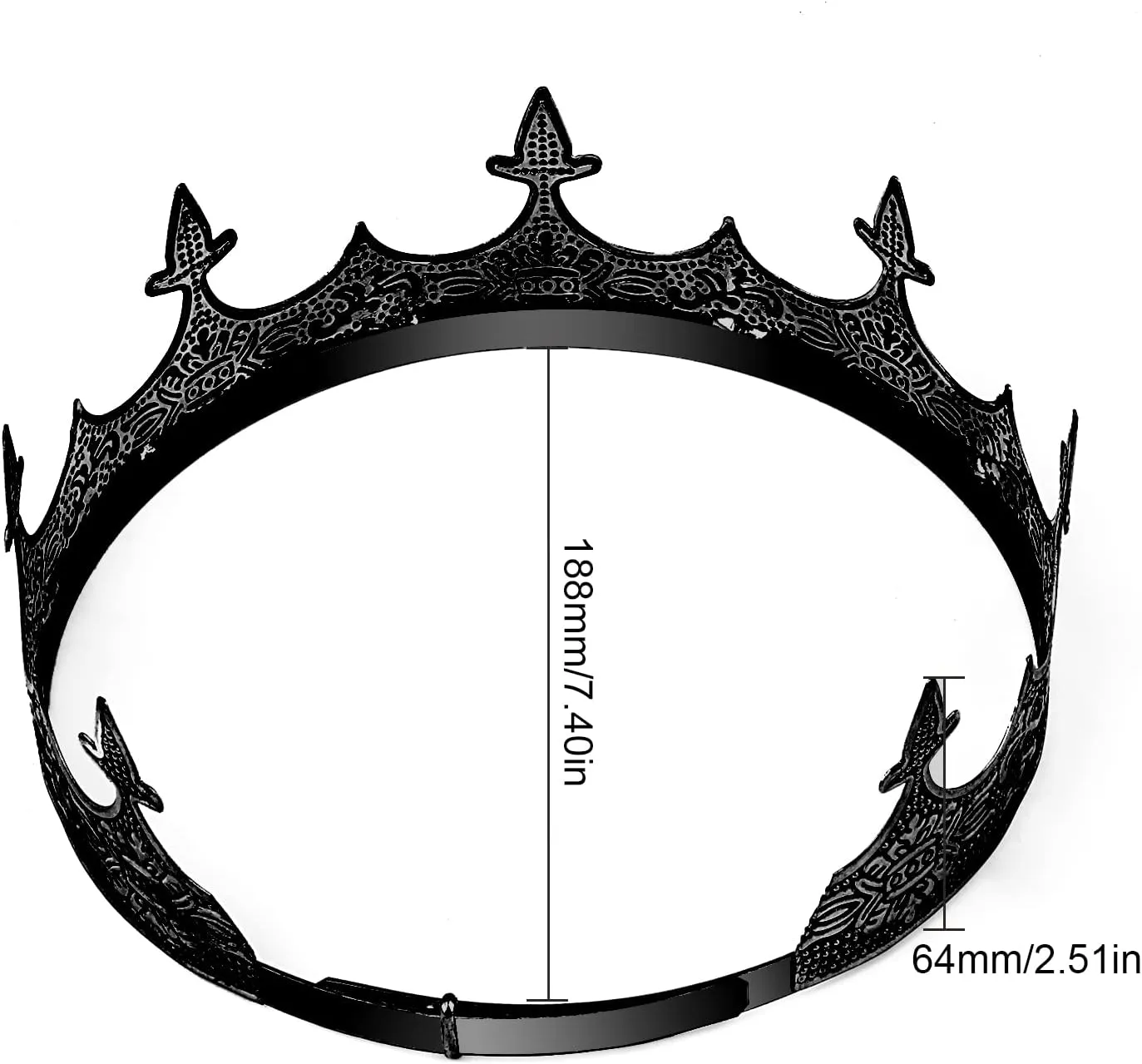CROWN GUIDE King Crown for Men Medieval Wedding, Royal Crown Accessories for Boy