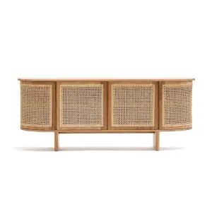 Curved Rattan Sideboard
