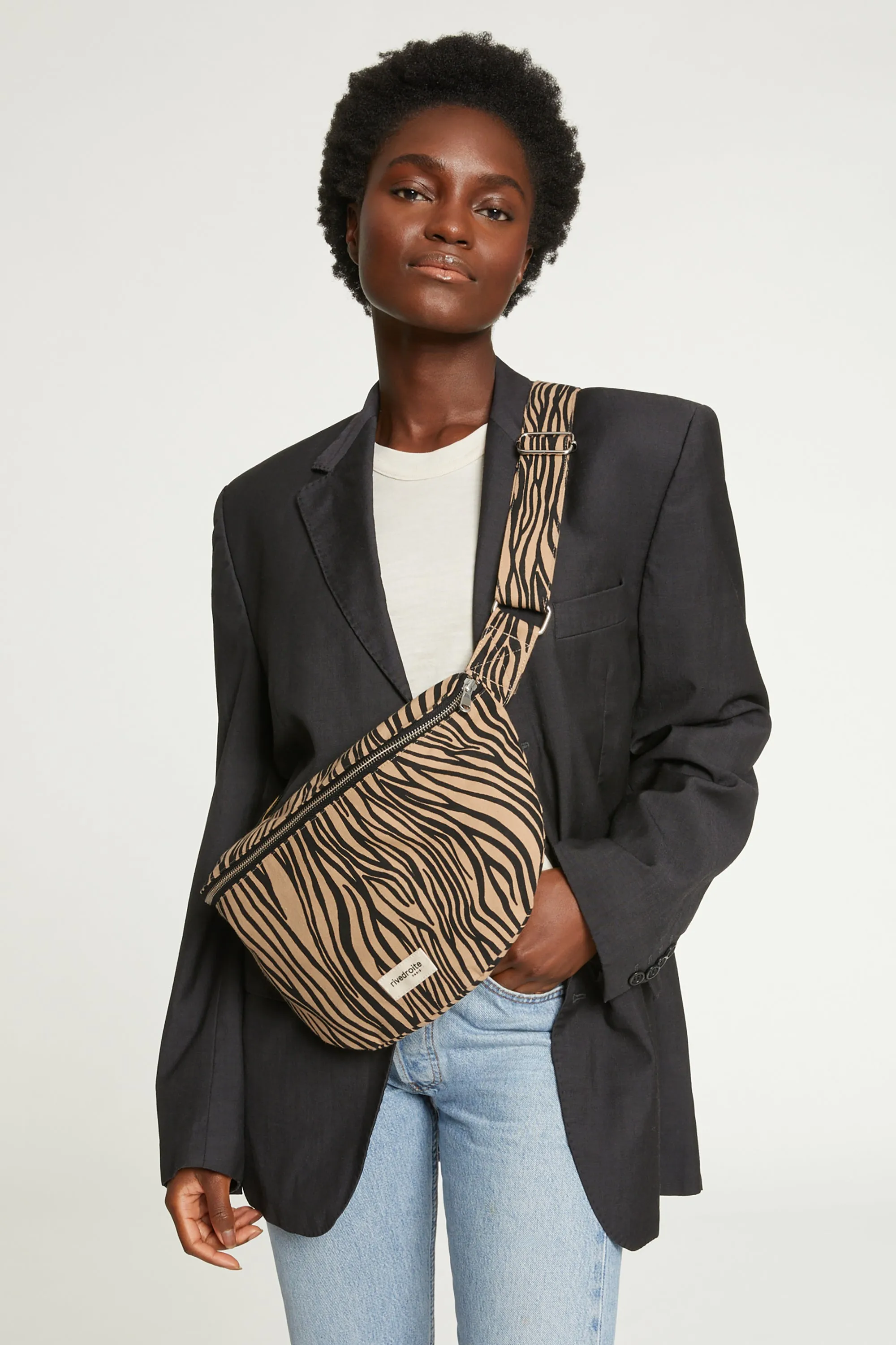 Custine XL the waist bag - Recycled cotton Zebra