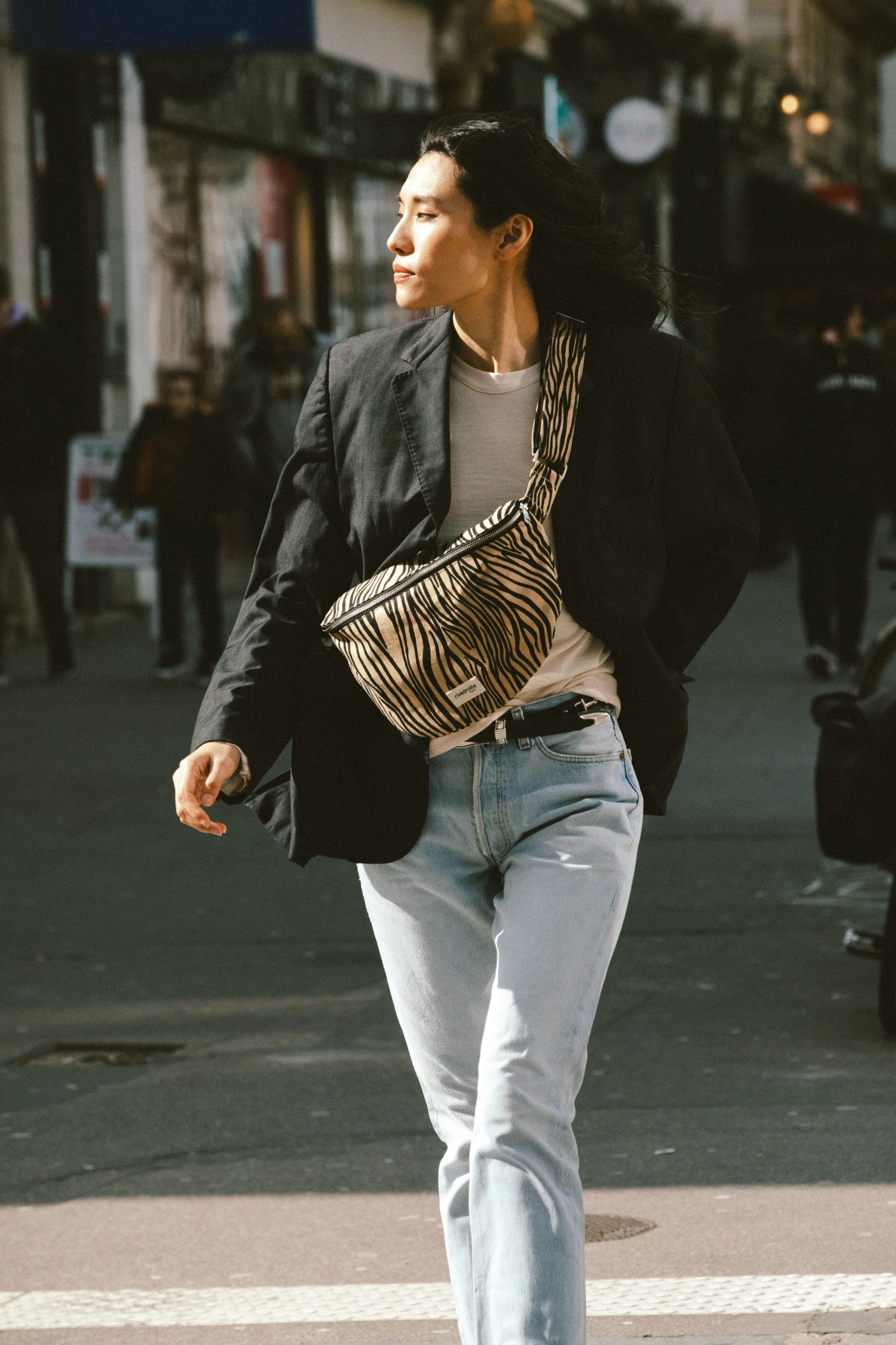 Custine XL the waist bag - Recycled cotton Zebra