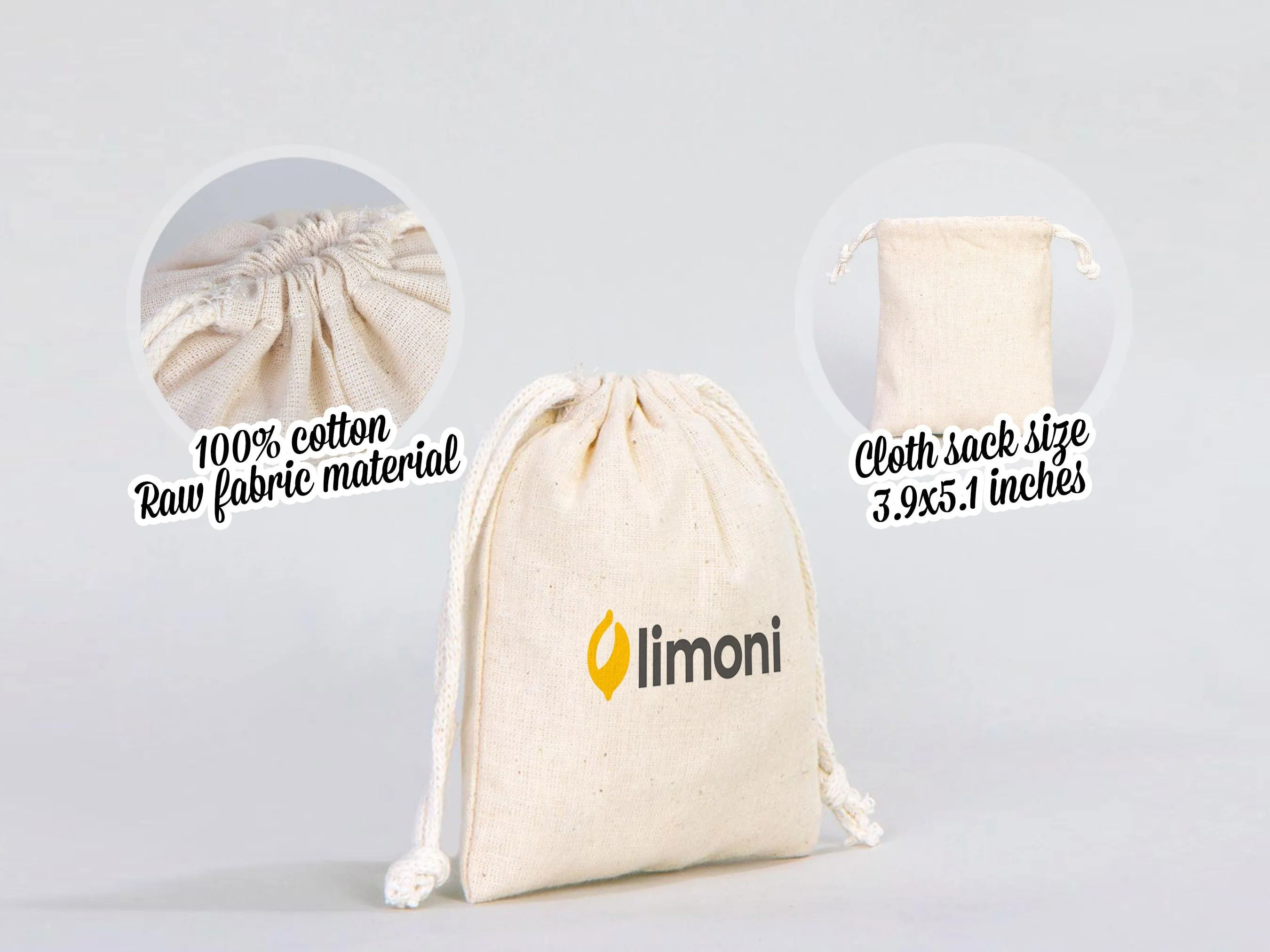 Custom Muslin Bags - 4"W x 5"H (10 x 13 cm)  Organic Cotton Favor Bags -   Wedding Favor Drawstring Bags - Jewelry - Gift - Produce - Packing Bags