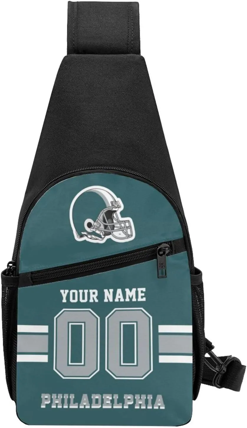 Custom Sling Bag, Personalized Crossbody Bags with Name and Number, Customize Sling Shoulder Backpack