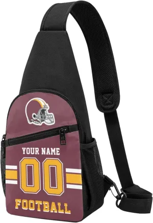 Custom Sling Bag, Personalized Crossbody Bags with Name and Number, Customize Sling Shoulder Backpack