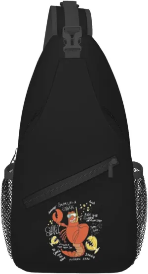 Cute Lobster With Graffiti Crossbody Bags For Women Men Chest Backpack Gym Shoulder Bag Travel Outdoor Sports Casual Crossbody Bags