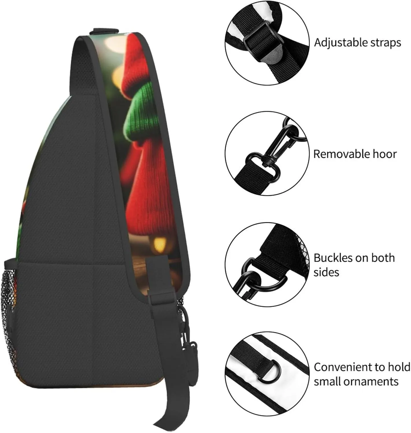 Cute Owl Sling Bag For Women Mencross Sling Bag Fashion Crossbody Shoulder Bag Chest Bag For Hiking Travel