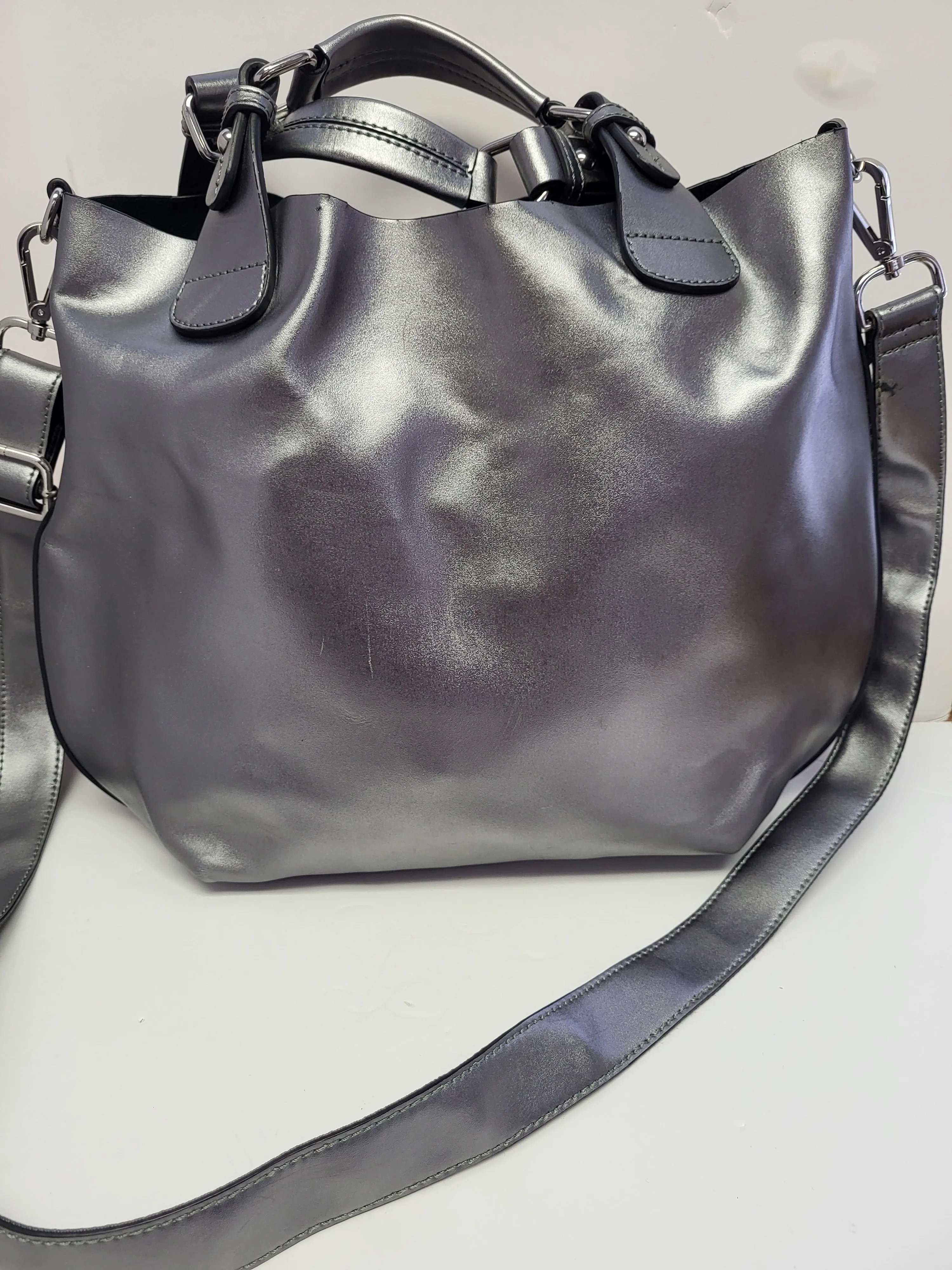 Danier Metallic Silver Bag