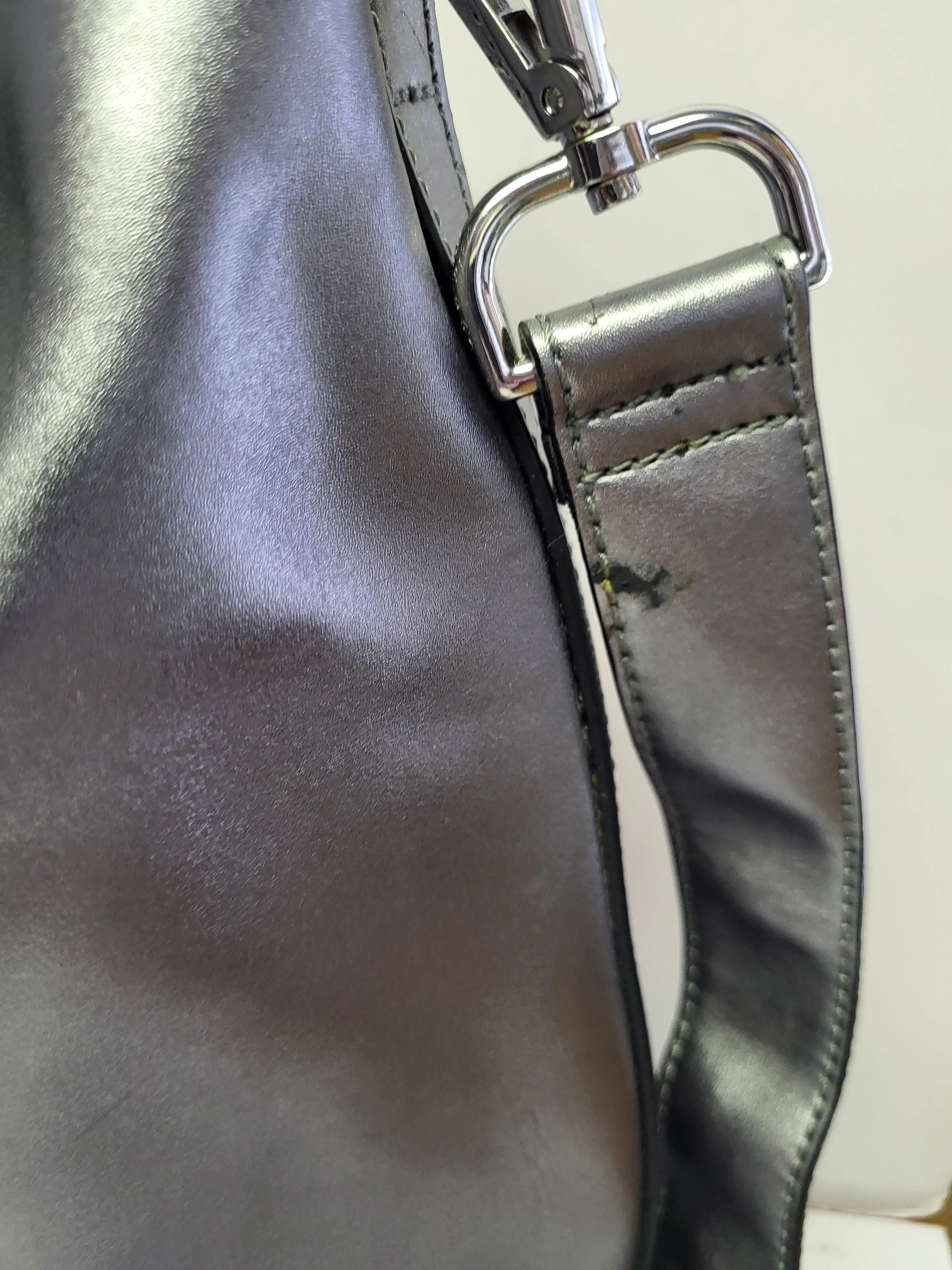 Danier Metallic Silver Bag