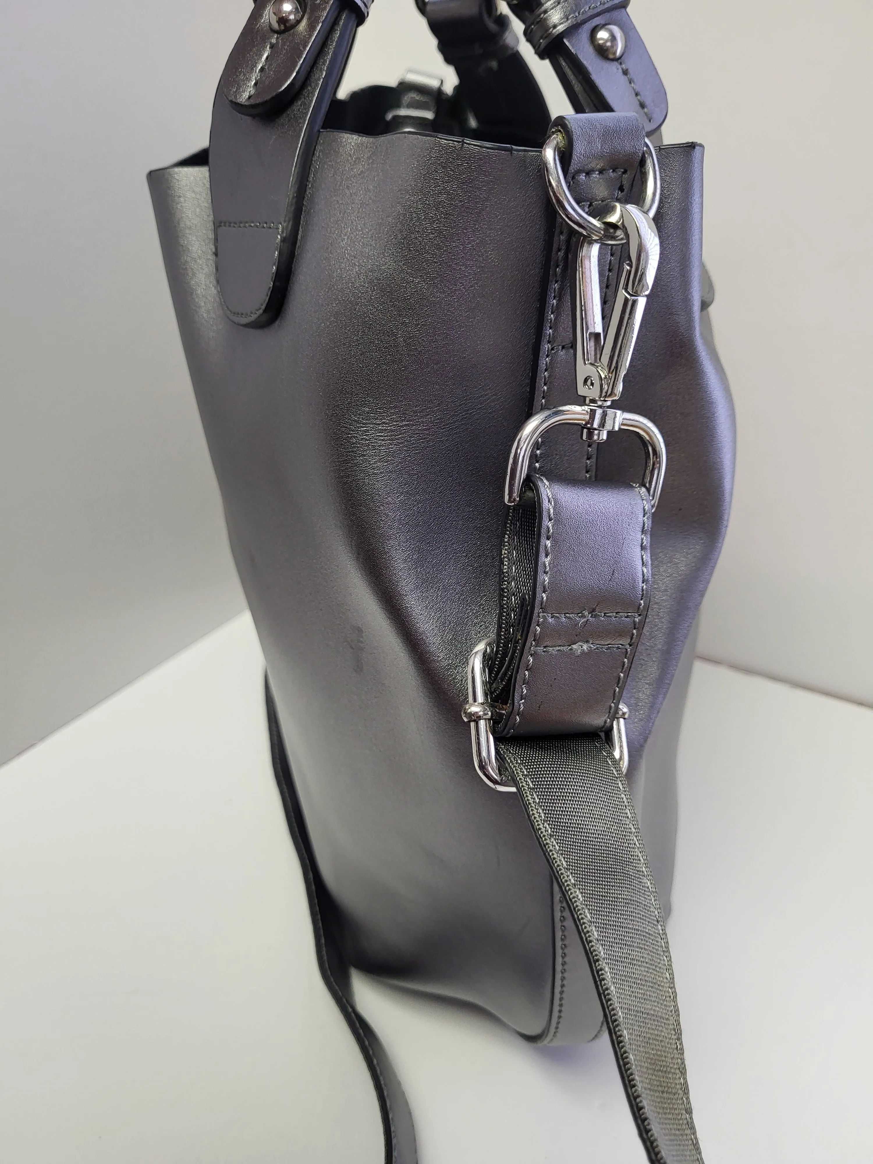 Danier Metallic Silver Bag