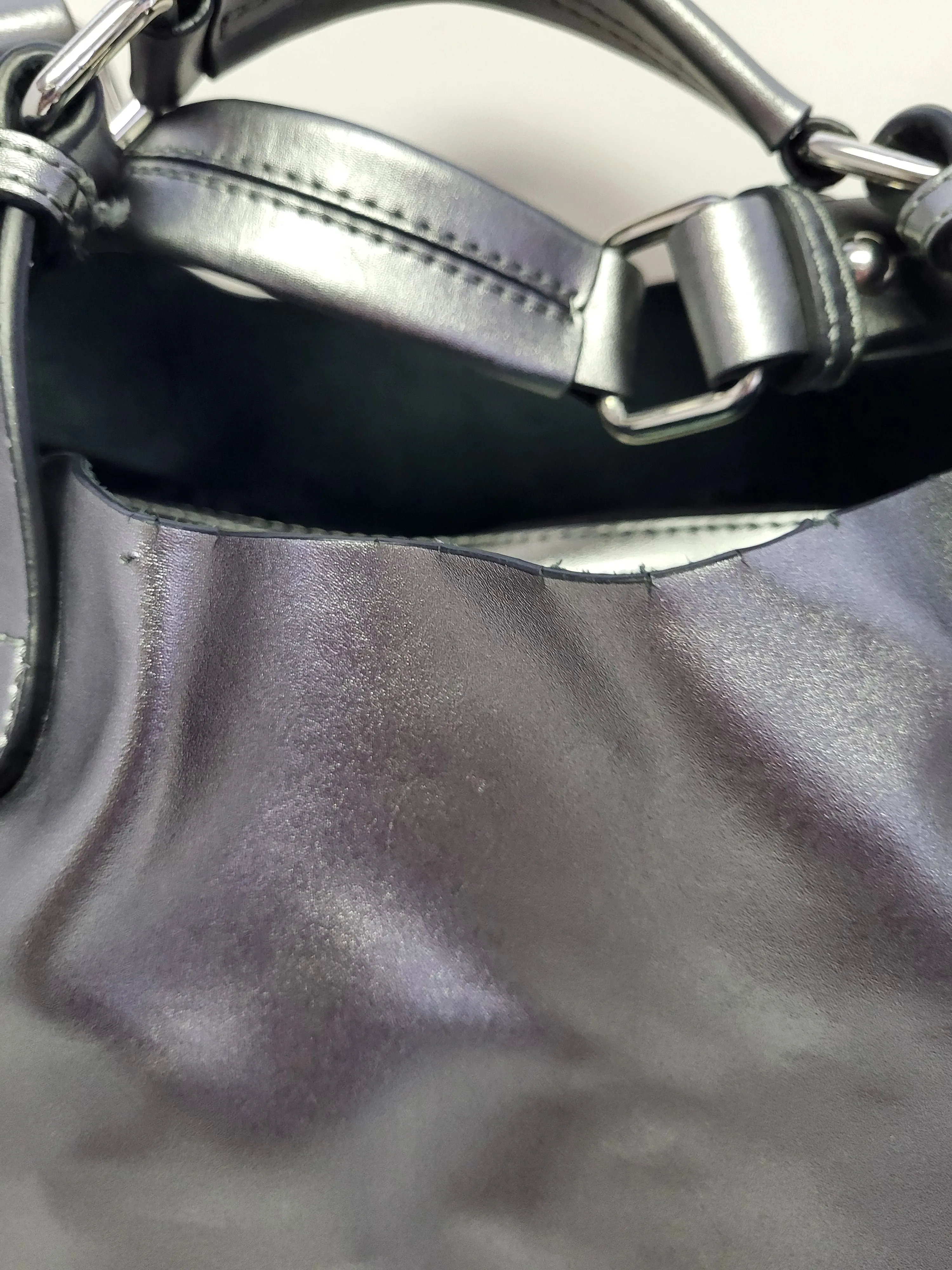 Danier Metallic Silver Bag