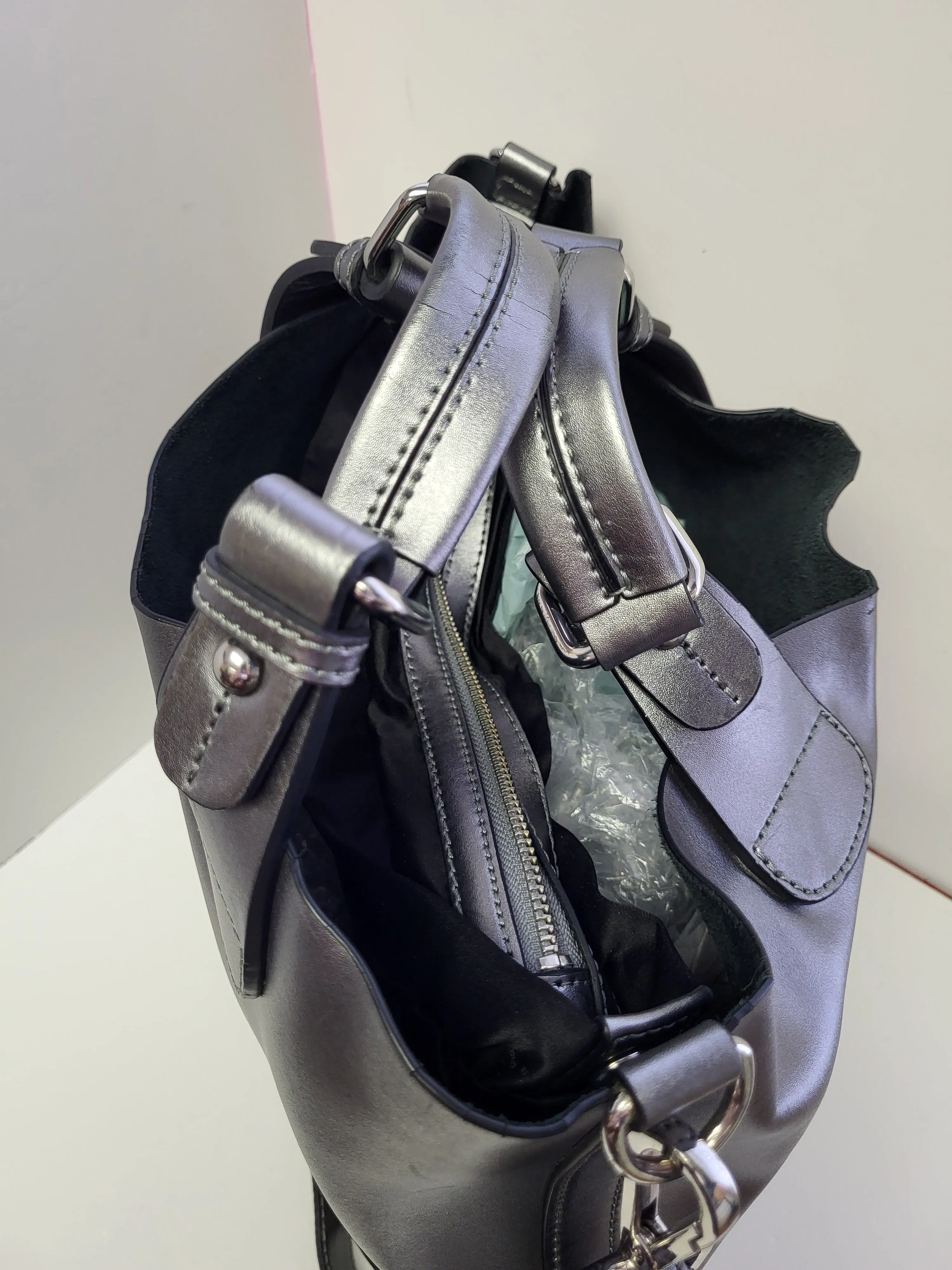 Danier Metallic Silver Bag