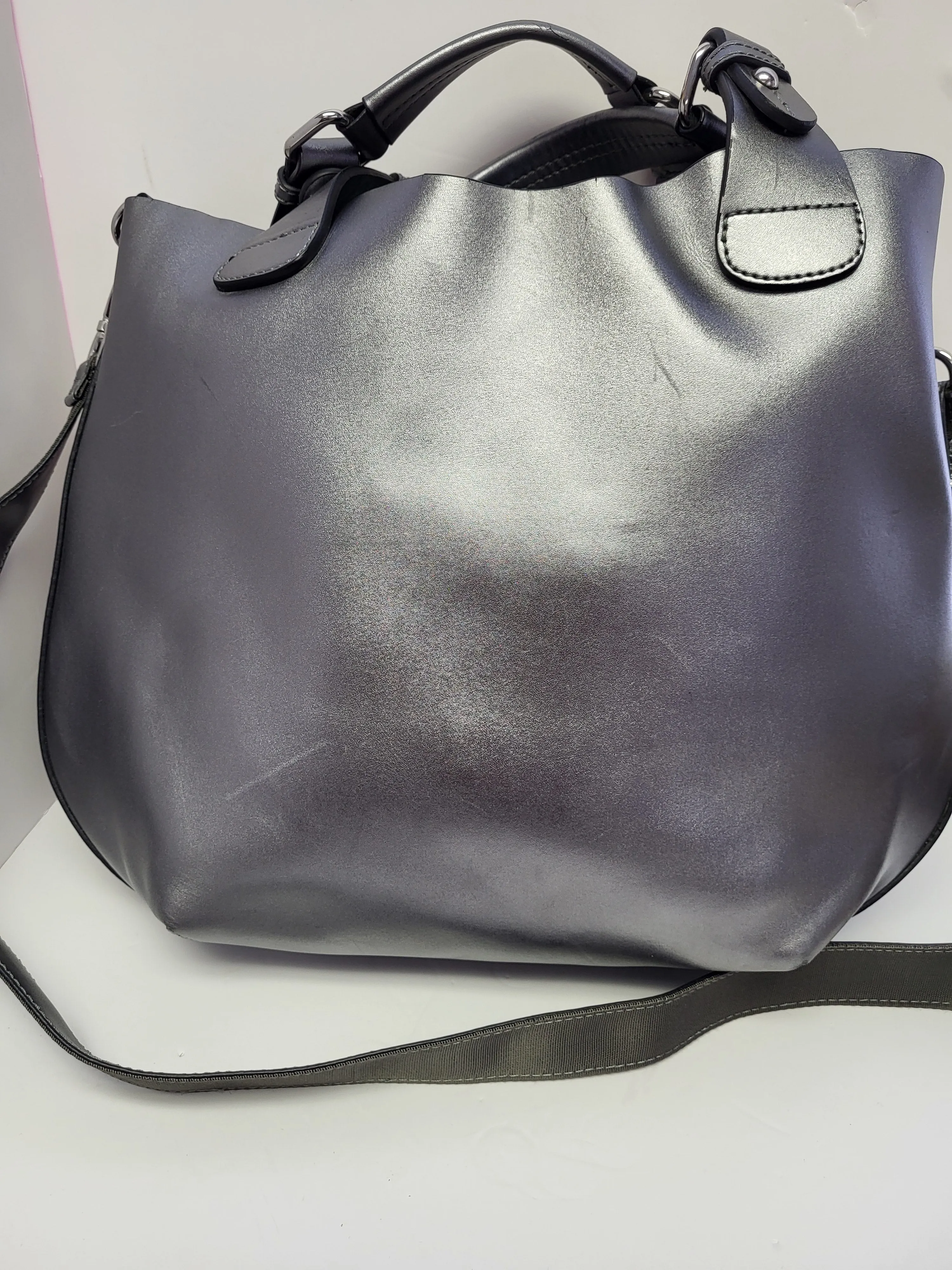 Danier Metallic Silver Bag