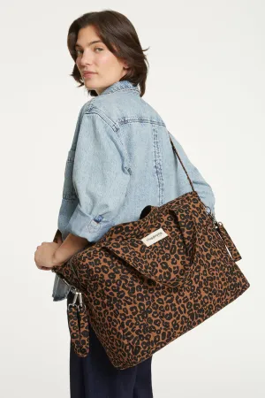 Darcy the anti diaper bag - Recycled cotton Leopard
