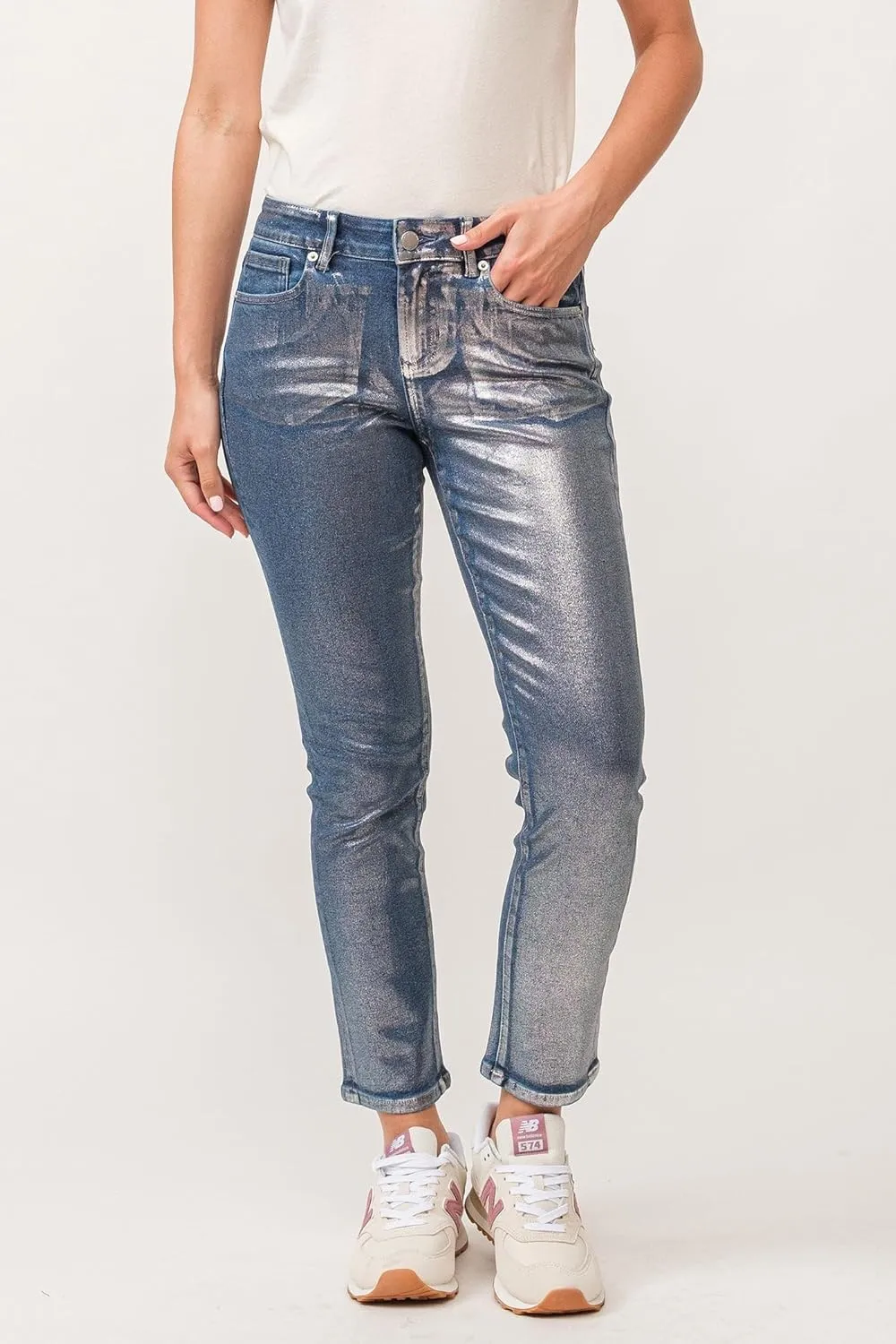 DEAR JOHN Blaire Womens Straight Leg Jeans Mid Rise Ankle Inseam