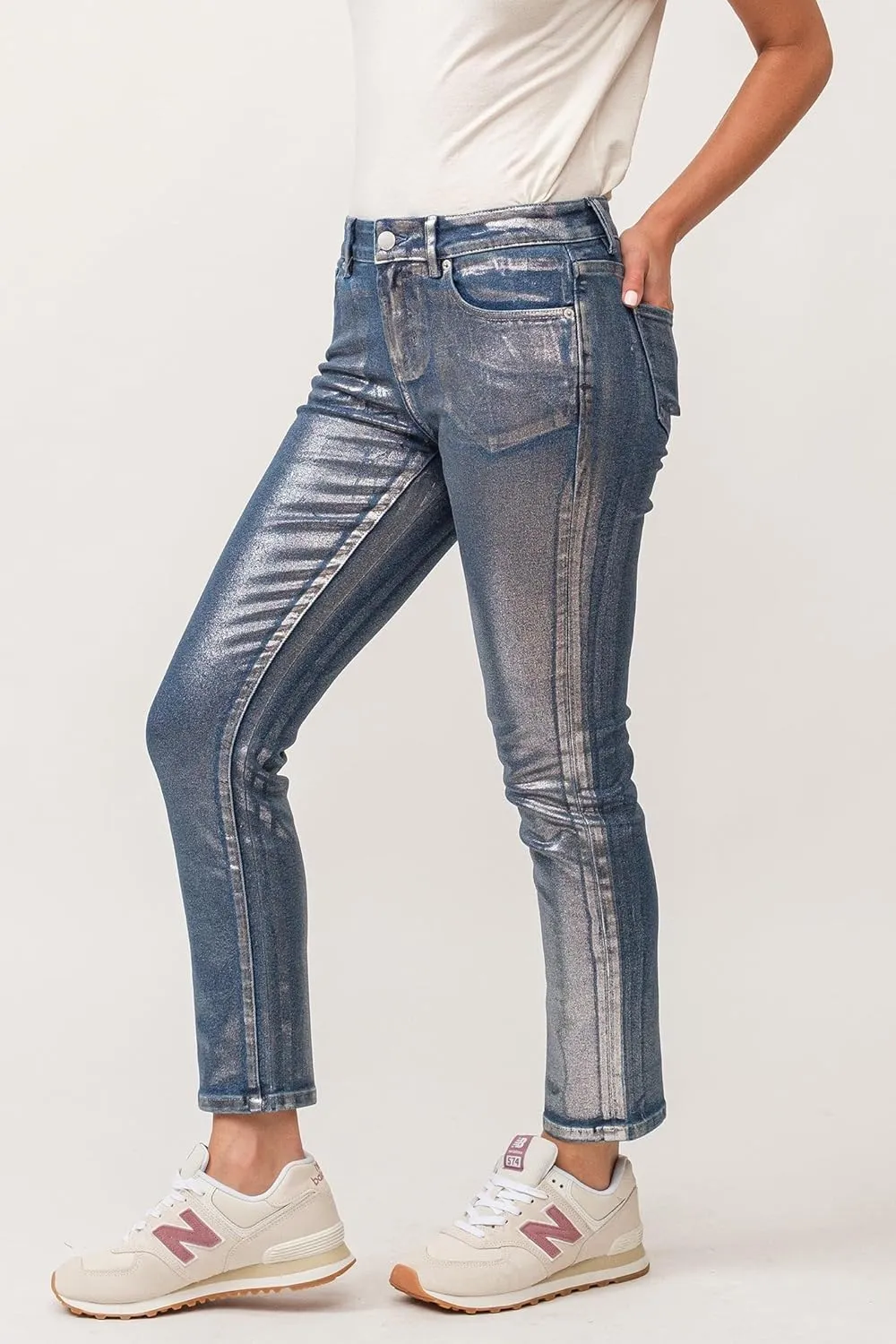 DEAR JOHN Blaire Womens Straight Leg Jeans Mid Rise Ankle Inseam