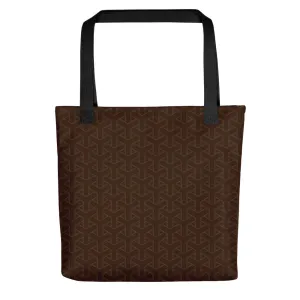 Deep Brown Pattern - Sustainably Made Tote Bag