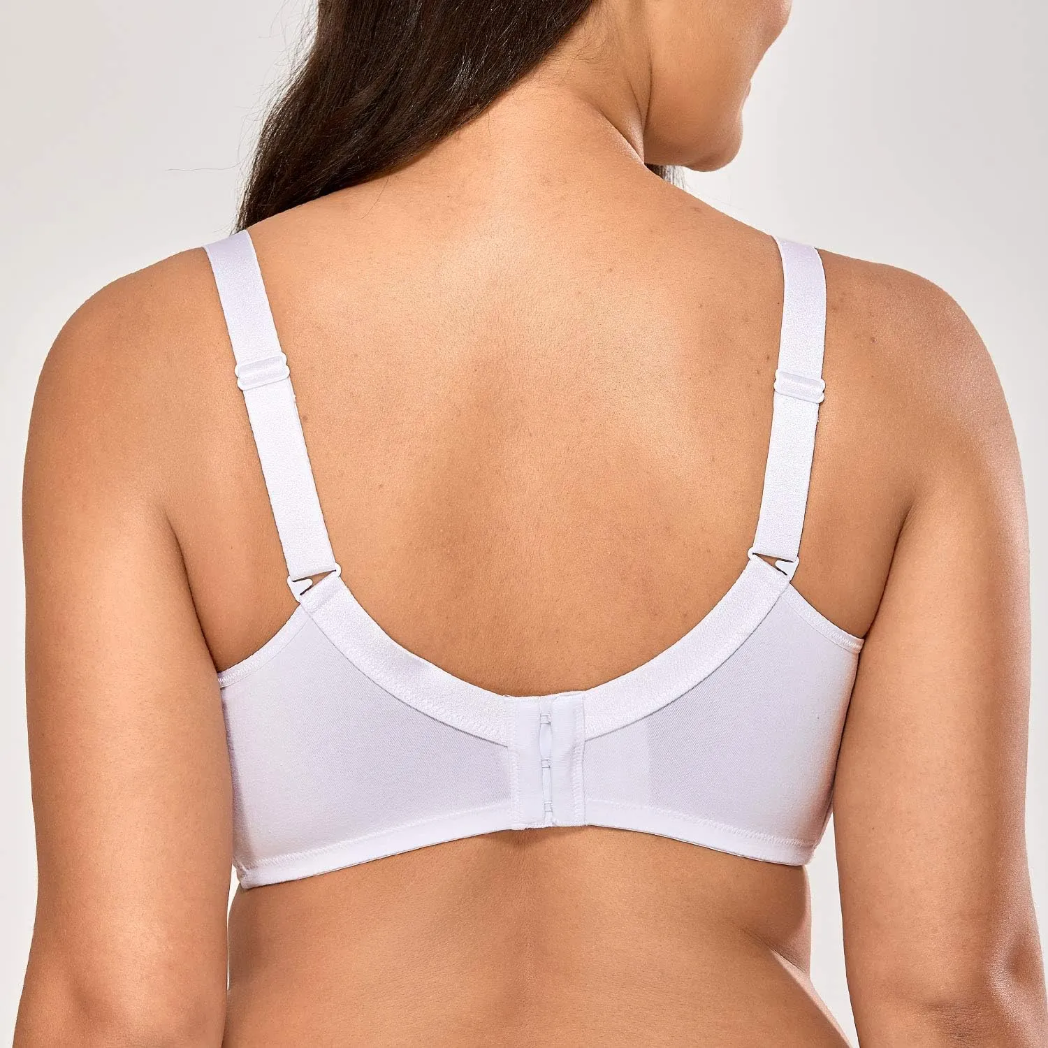 DELIMIRA Women's Mastectomy Pockets Wireless Post-Surgery Plus Size Cotton Sleep Bralette Bra