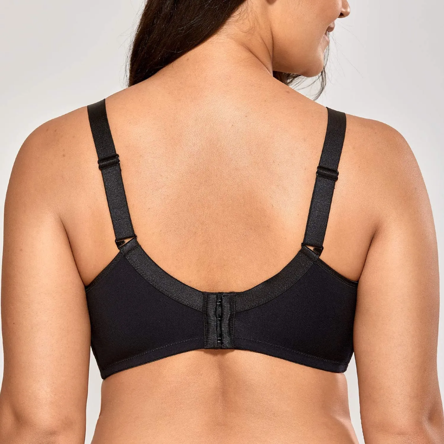 DELIMIRA Women's Mastectomy Pockets Wireless Post-Surgery Plus Size Cotton Sleep Bralette Bra