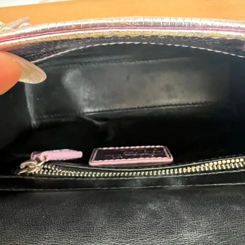 Dior Lady Dior Mini Bag in Metallic Pink Leather