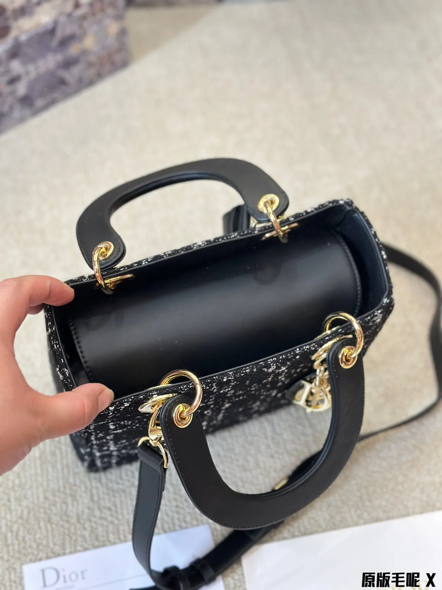 Dior tweed bag shoulder bag handbag crossbody bag