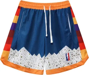 DIOTSR Mens Basketball Shorts Casual Retro Graphic Shorts Athletic Running Shorts Streetwear Designer Shorts with Pockets