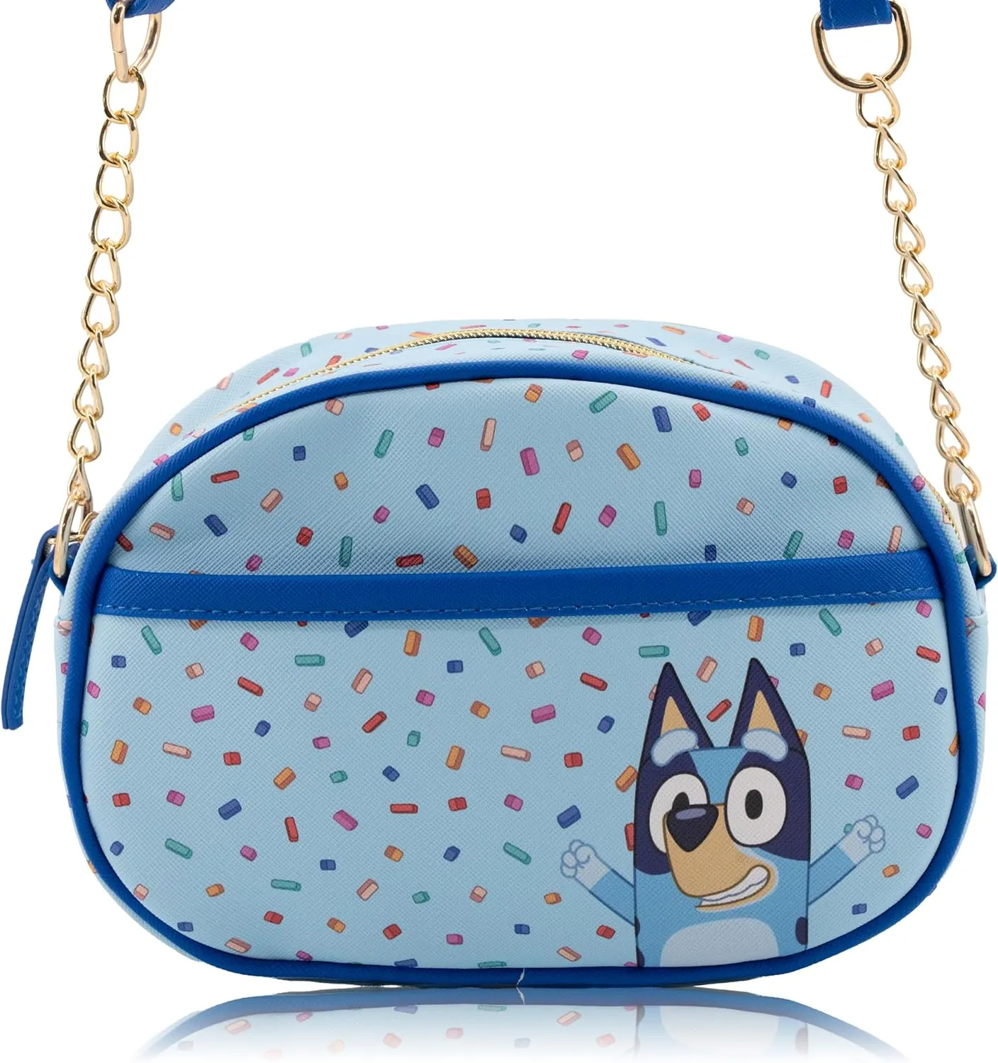 Disney Sanrio Bluey Purse Crossbody Handbag for Women | Metallic Vinyl Women's Shoulder Handbag