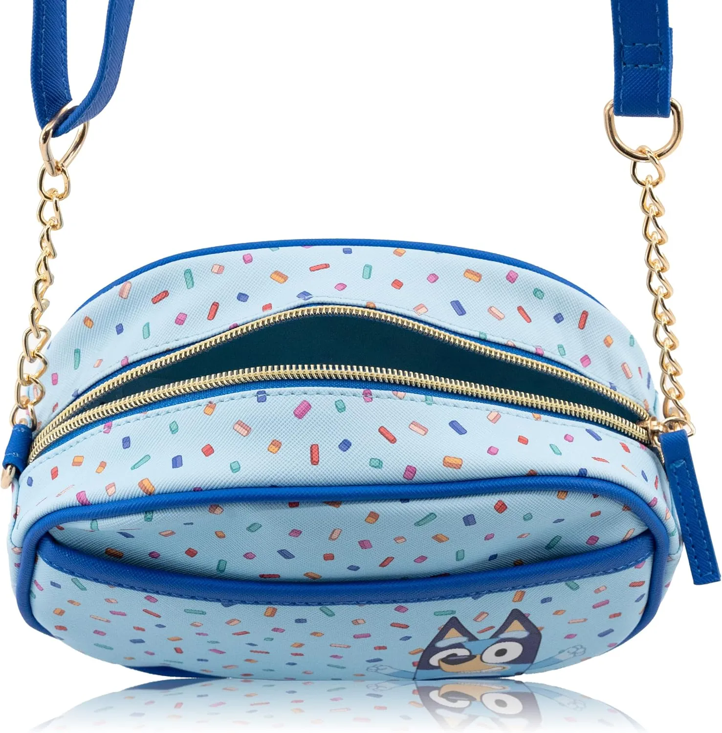 Disney Sanrio Bluey Purse Crossbody Handbag for Women | Metallic Vinyl Women's Shoulder Handbag
