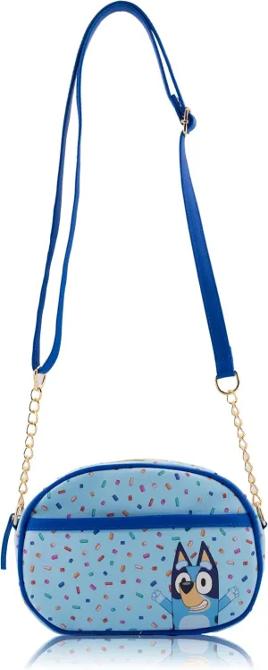 Disney Sanrio Bluey Purse Crossbody Handbag for Women | Metallic Vinyl Women's Shoulder Handbag