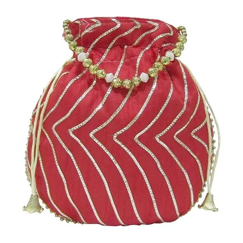 DMS RETAIL Potli Bags For Wedding Return Gifts For Women In Bulk, Ladies Return Gifts For Pooja Birthday Kitty Party Shagun Mehndi Sangeet Pack Of (Pack Of 7)