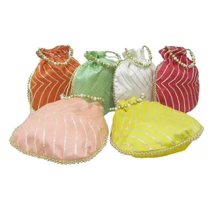 DMS RETAIL Potli Bags For Wedding Return Gifts For Women In Bulk, Ladies Return Gifts For Pooja Birthday Kitty Party Shagun Mehndi Sangeet Pack Of (Pack Of 7)