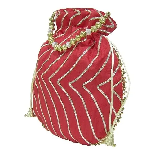 DMS RETAIL Potli Bags For Wedding Return Gifts For Women In Bulk, Ladies Return Gifts For Pooja Birthday Kitty Party Shagun Mehndi Sangeet Pack Of (Pack Of 7)