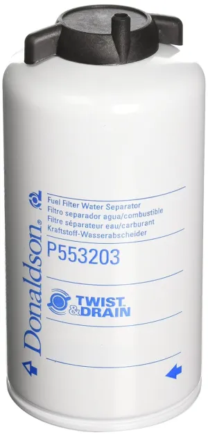 Donaldson P553203 Fuel Filter (Water Separator, Spin-on)