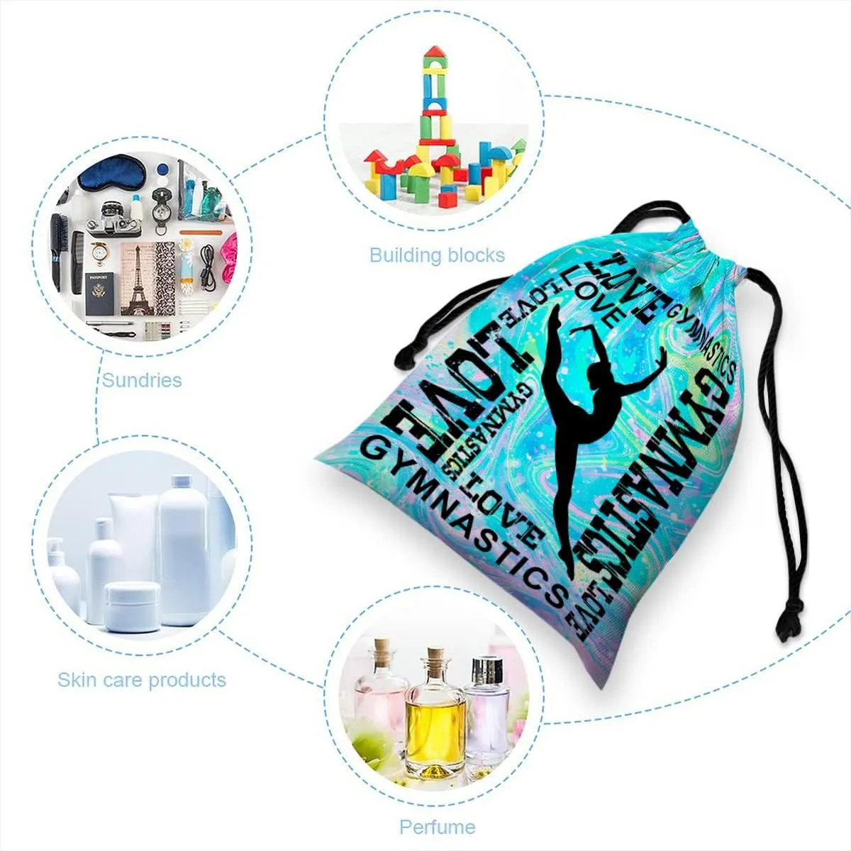 Drawstring Grip Bags For Womens Water Resistant Drawstring Bag Gym Storage Pouch For Sports Party Favors