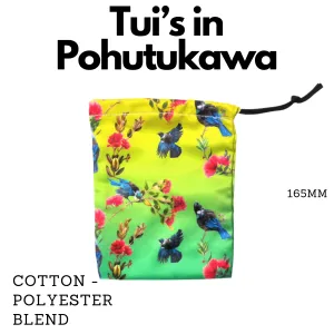 Drawstring Storage Bag - Perfect for Everyday Use - Tui's in Pohutakawa