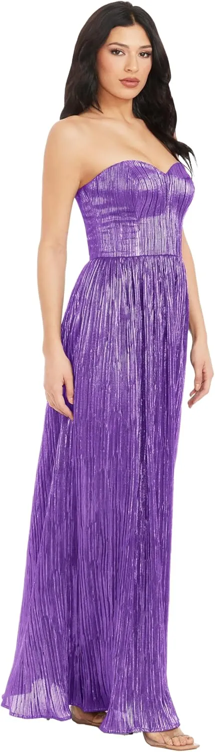 Dress the Population Women's Audrina Fit and Flare Midi Dress