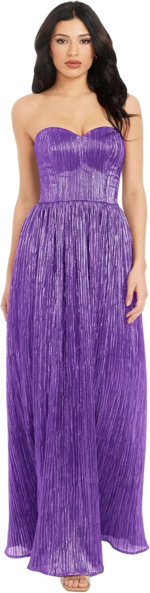 Dress the Population Women's Audrina Fit and Flare Midi Dress
