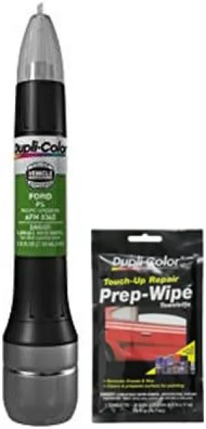 Dupli-Color AFM0345 Metallic Pacific Green Exact-Match Scratch Fix All-in-1 Touch-Up Paint for Ford Vehicles (PS) Bundle with Prep Wipe Towelette (2 Items)