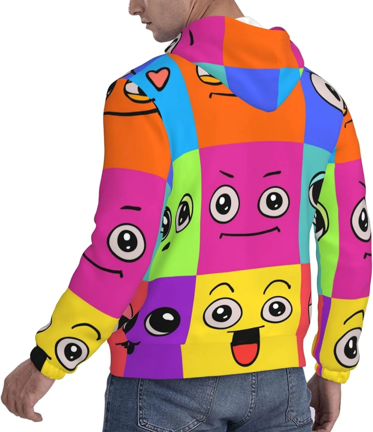 Elephant Giraffe Mens Hooded Pullover Drawstring Hoodeds Sweatshirts with Pocket