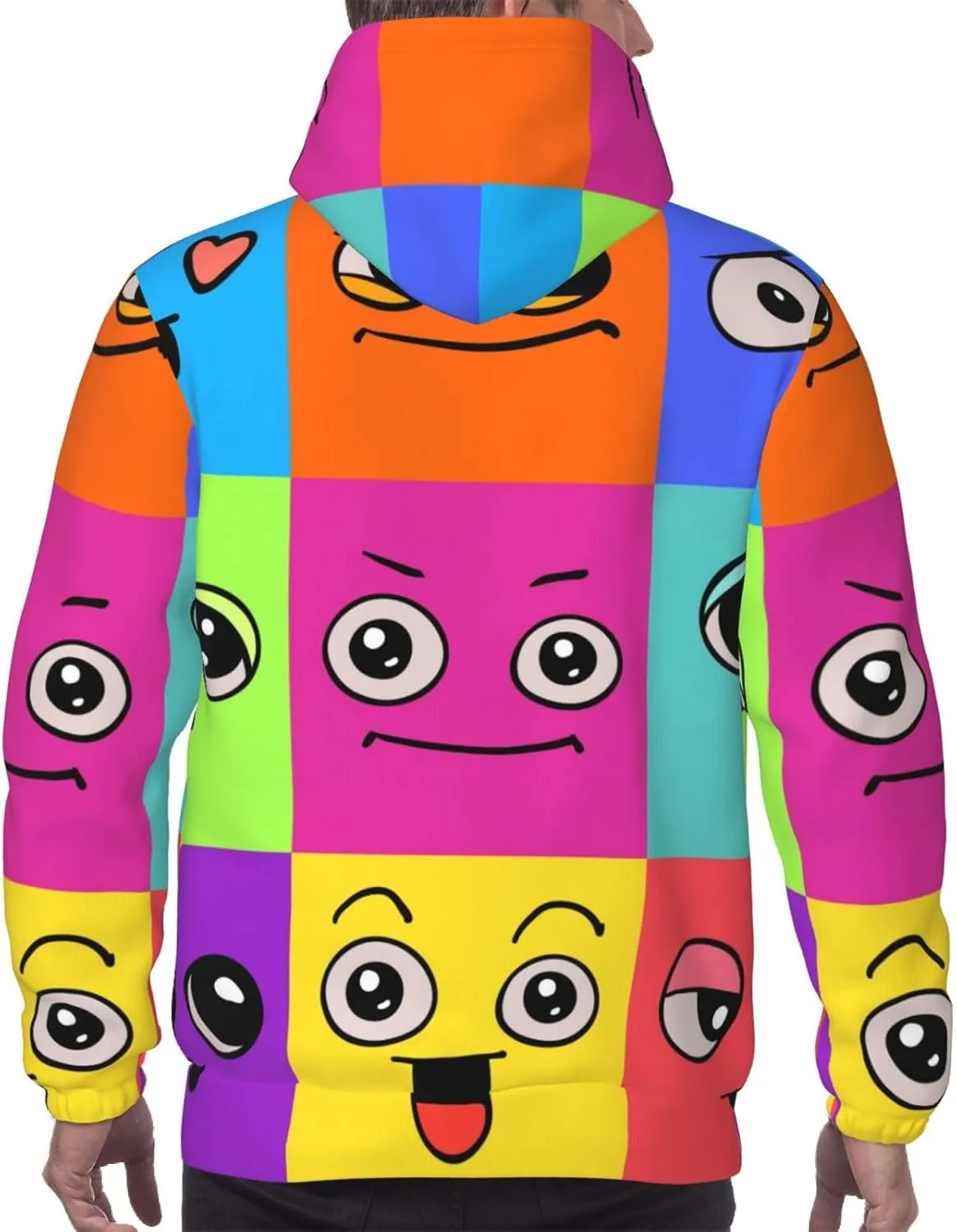 Elephant Giraffe Mens Hooded Pullover Drawstring Hoodeds Sweatshirts with Pocket