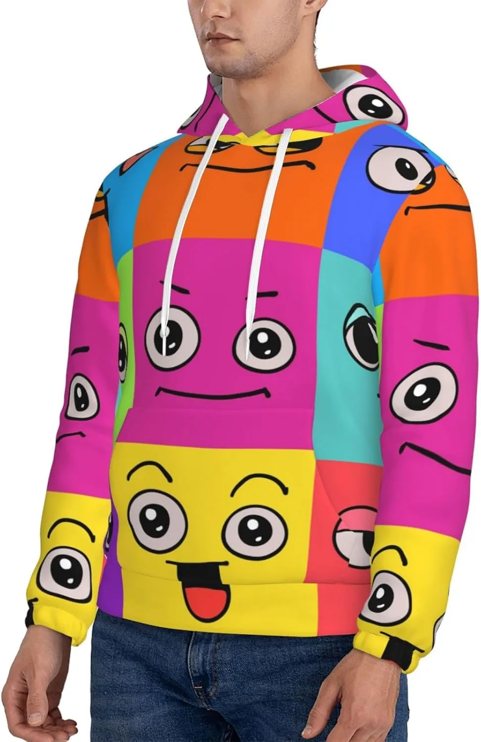 Elephant Giraffe Mens Hooded Pullover Drawstring Hoodeds Sweatshirts with Pocket