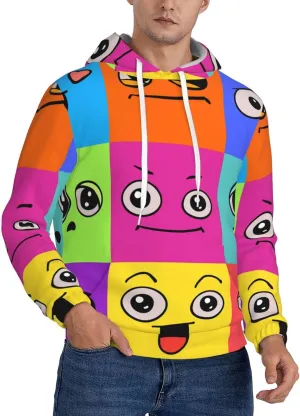 Elephant Giraffe Mens Hooded Pullover Drawstring Hoodeds Sweatshirts with Pocket