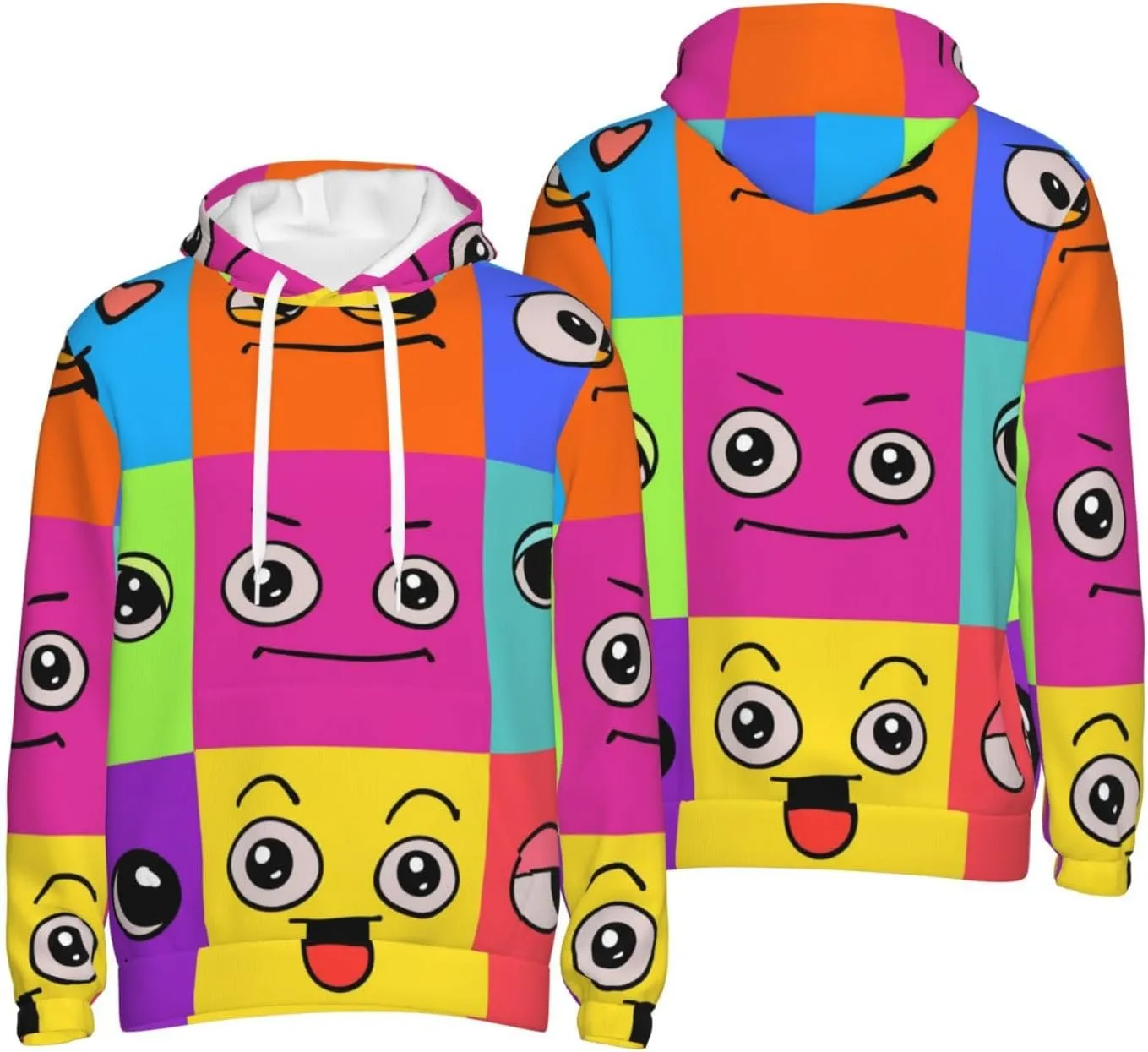 Elephant Giraffe Mens Hooded Pullover Drawstring Hoodeds Sweatshirts with Pocket