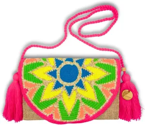 Envelope Jute Shoulder Purse with Flap | Wayuu Bag | Crossbody Bag | Women’s Bohemian | Handmade in Colombia
