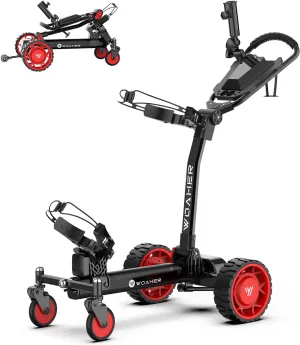 EST3 All Terrain Electric Golf Cart, Automatic Sensing Driving Golf Cart, 35-40 KM Ultra Long Driving Distance 5 Tires Dual Motor Golf Push Cart