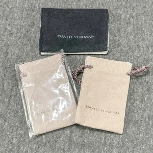 Estate David Yurman 2 Small Drawstring Pouches & Cloth (Empty)