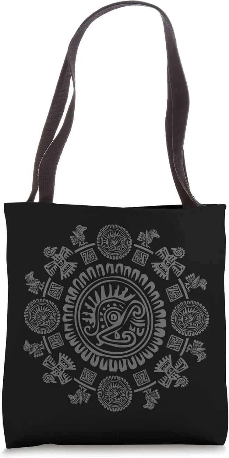 Ethnic patterns and mystical signs for travel and every day Tote Bag