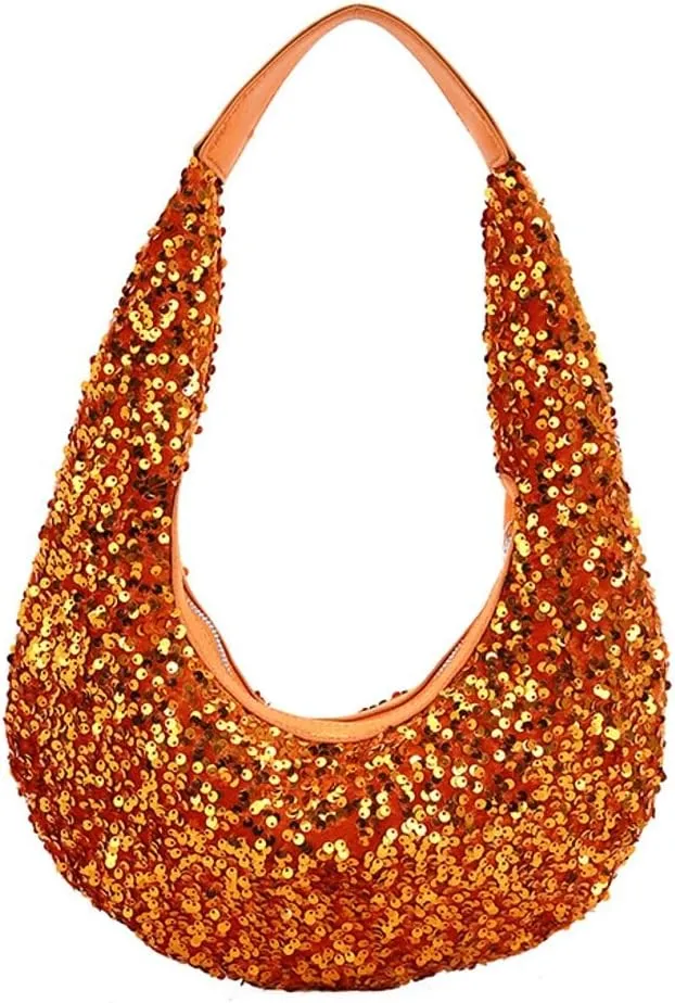 Evening Bags for Women Shiny Tote Hobo Purse Sparkly Satchel Metallic Handbag Clutch Shoulder Bag