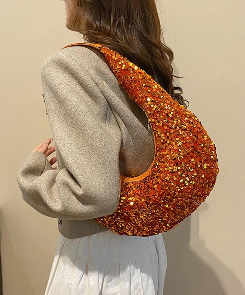 Evening Bags for Women Shiny Tote Hobo Purse Sparkly Satchel Metallic Handbag Clutch Shoulder Bag