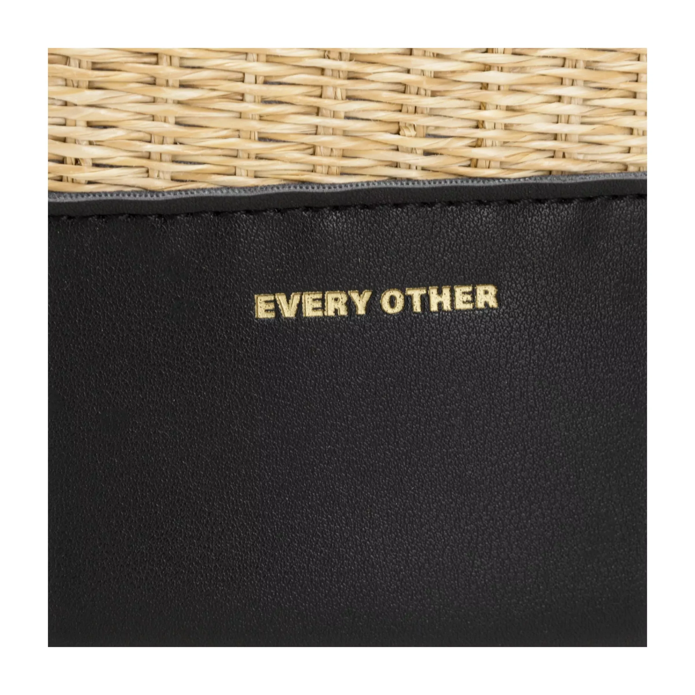 Every Other Large Soleil Rattan Tote Bag | Black