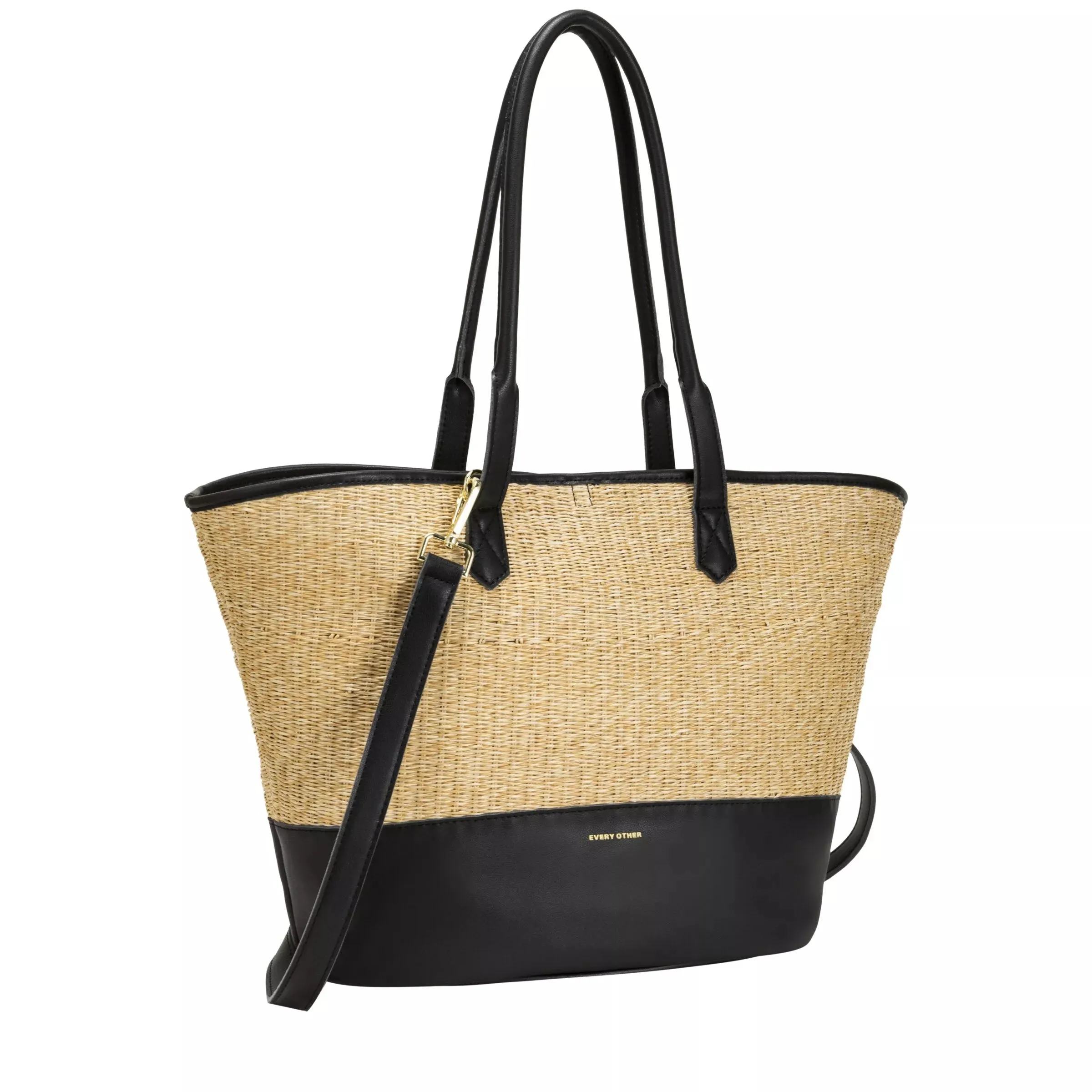 Every Other XL Soleil Rattan Tote Bag | Black