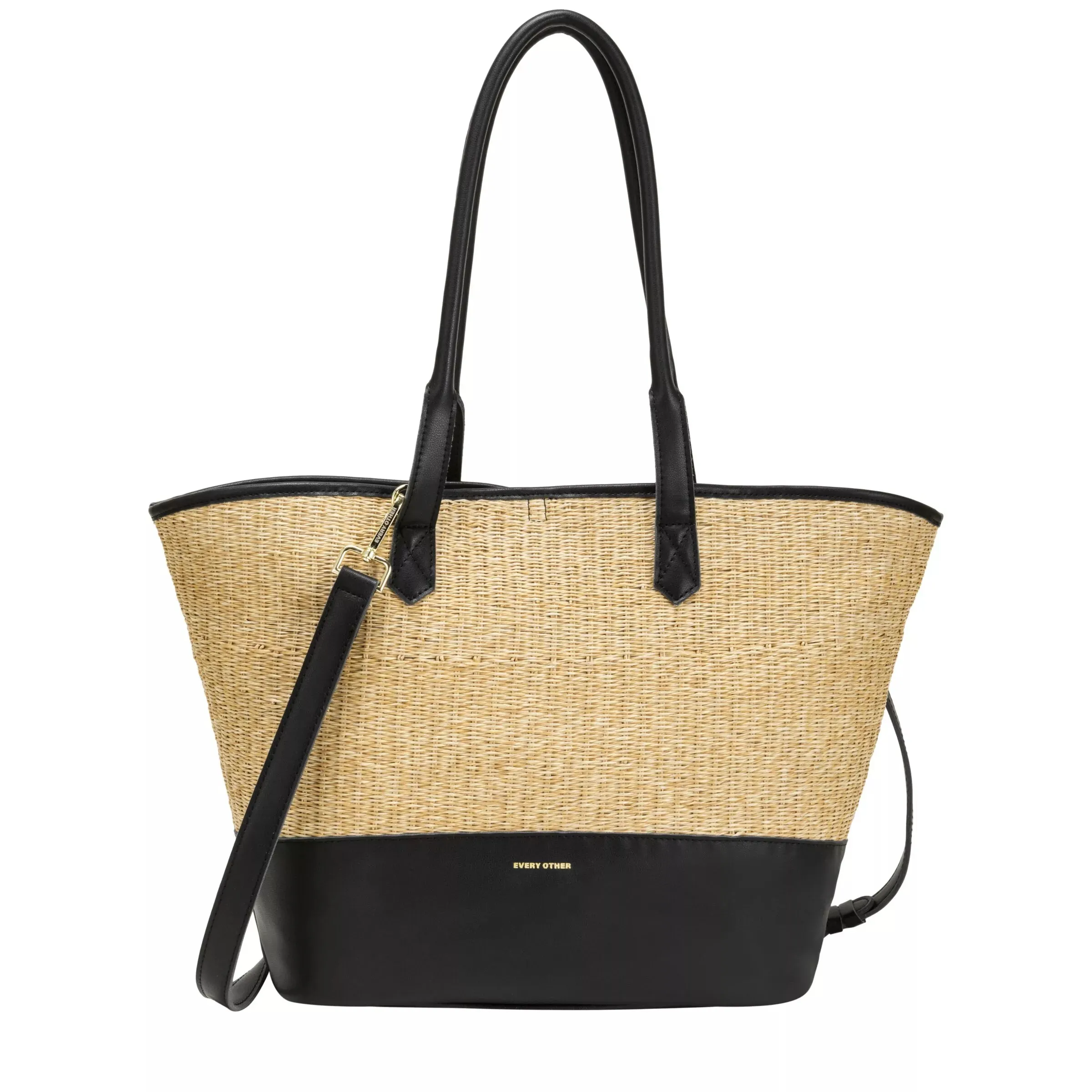 Every Other XL Soleil Rattan Tote Bag | Black